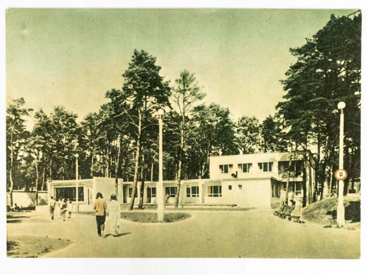 USTKA - OŚRODEK WCZASÓW RODZINNYCH "WŁÓKNIARZ" LATA 60. / 70. PRL
