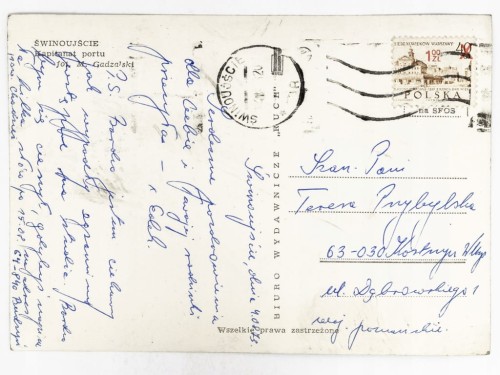 ŚWINOUJŚCIE - BUDYNEK KAPITANATU PORTU 1973 PRL