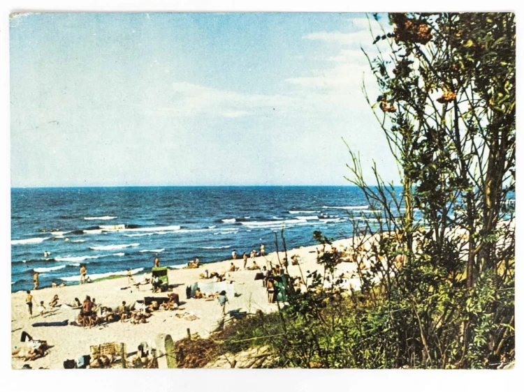 STEGNA - PLAŻA Z WCZASOWICZAMI LATA 70. PRL