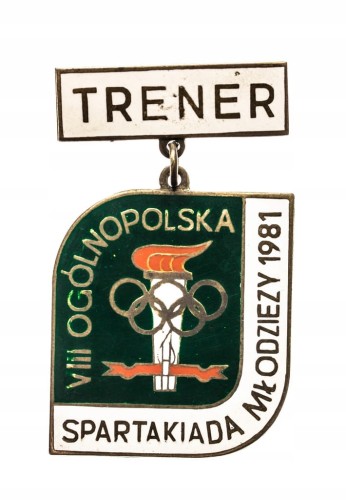 ODZNAKA TRENER VIII OGÓLNOPOLSKA SPARTAKIADA MŁODZIEŻY 1981