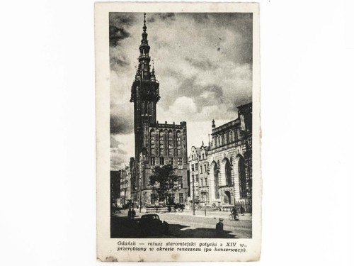 GDAŃSK - GOTYCKI RATUSZ STAROMIEJSKI 1956 PRL