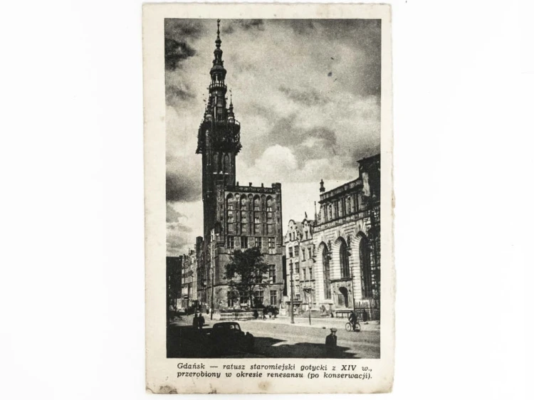 GDAŃSK - GOTYCKI RATUSZ STAROMIEJSKI 1956 PRL