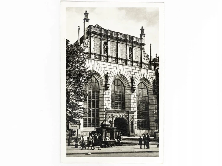 GDAŃSK - DWÓR ARTUSA PRZY DŁUGIM TARGU 1957 PRL SFOS