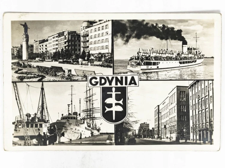GDYNIA - SKWER KOŚCIUSZKI, SS PANNA WODNA, MS MAZOWSZE LATA 50. / 60. PRL