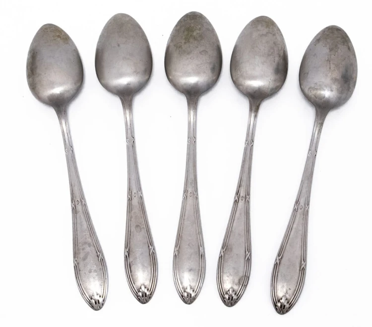 ZESTAW STARYCH METALOWYCH ŁYŻECZEK