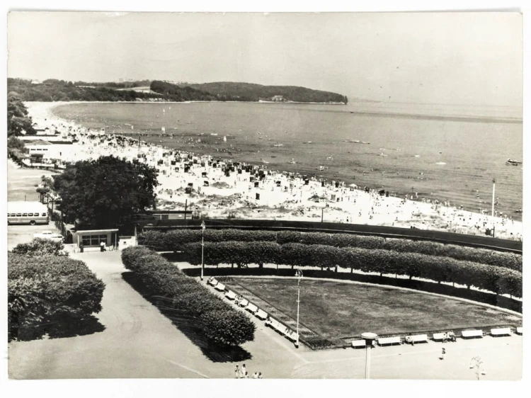 SOPOT - PANORAMA Z WIDOKIEM NA PLAŻĘ 1969 PRL