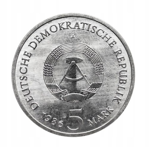 Niemcy - NRD 5 marek, 1986, Pałac Sanssouci w Poczdamie st.1