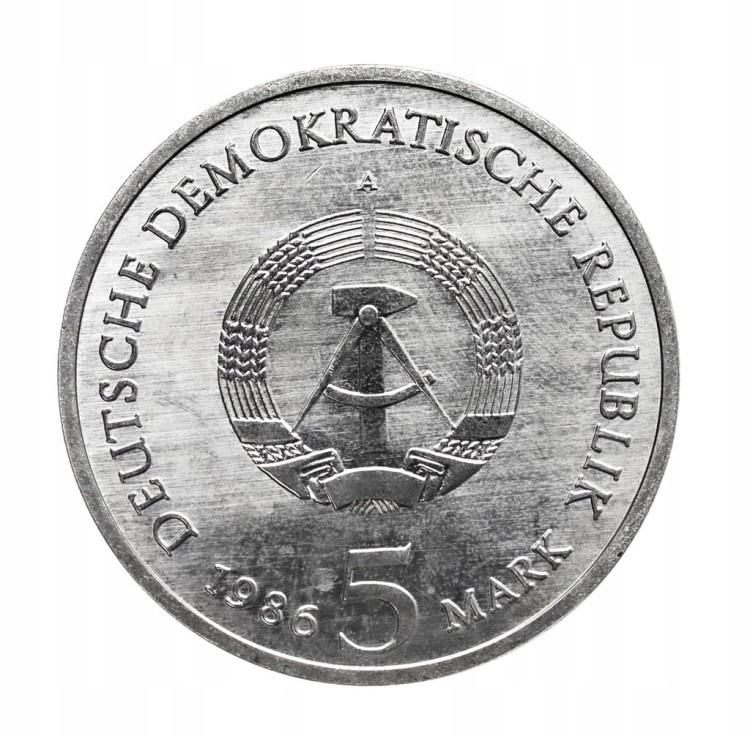 Niemcy - NRD 5 marek, 1986, Pałac Sanssouci w Poczdamie st.1