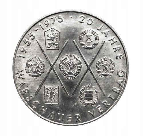 Niemcy - NRD 10 marek, 1975, 20 rocznica - Układ Warszawski st.2+