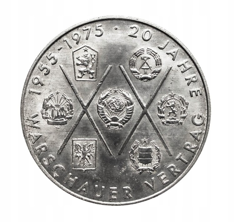 Niemcy - NRD 10 marek, 1975, 20 rocznica - Układ Warszawski st.2+