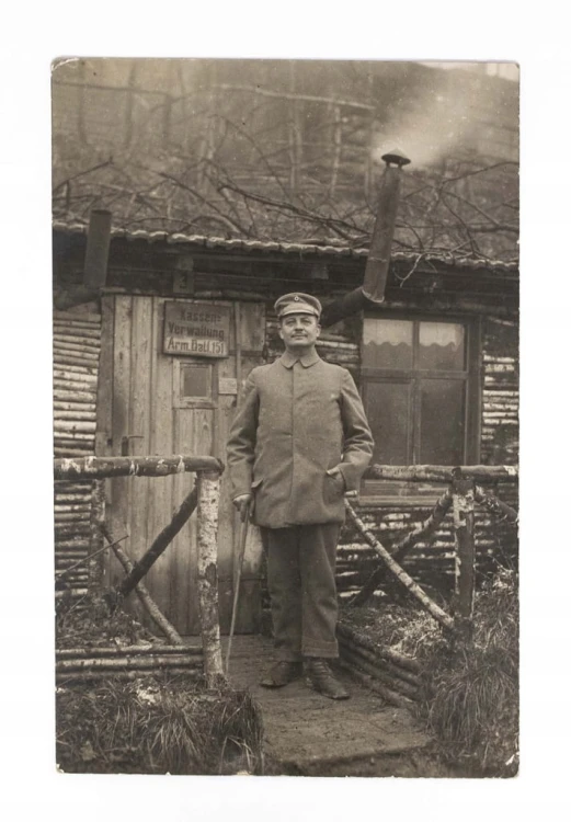 STARA FOTOGRAFIA - ŻOŁNIERZ PRUSKI, KASSEN VERWALTUNG ARM. BATL. 151, I WŚ