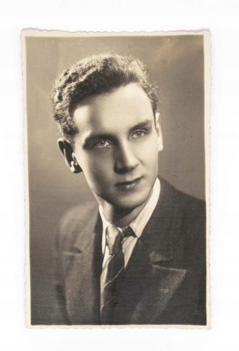 STARA FOTOGRAFIA - MĘŻCZYZNA, FOTO EUGEN DAHLWITZ, GRUDZIĄDZ 1942