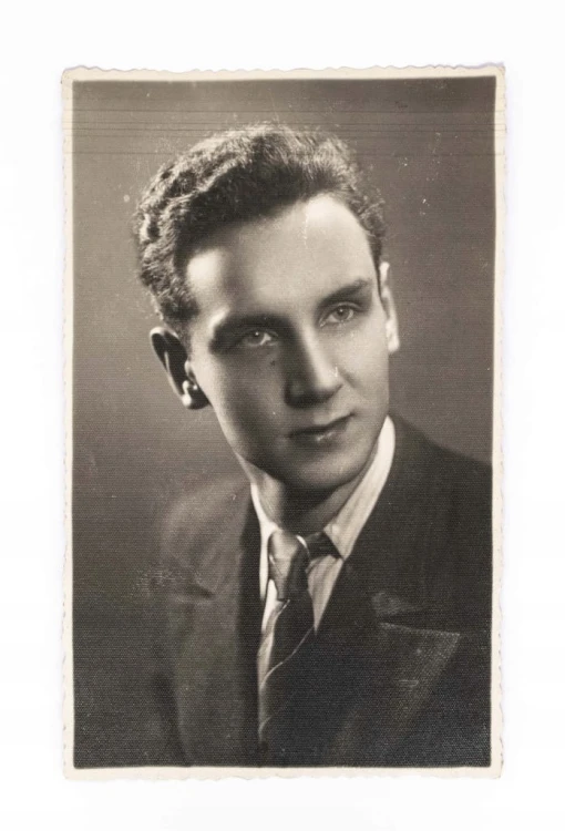 STARA FOTOGRAFIA - MĘŻCZYZNA, FOTO EUGEN DAHLWITZ, GRUDZIĄDZ 1942