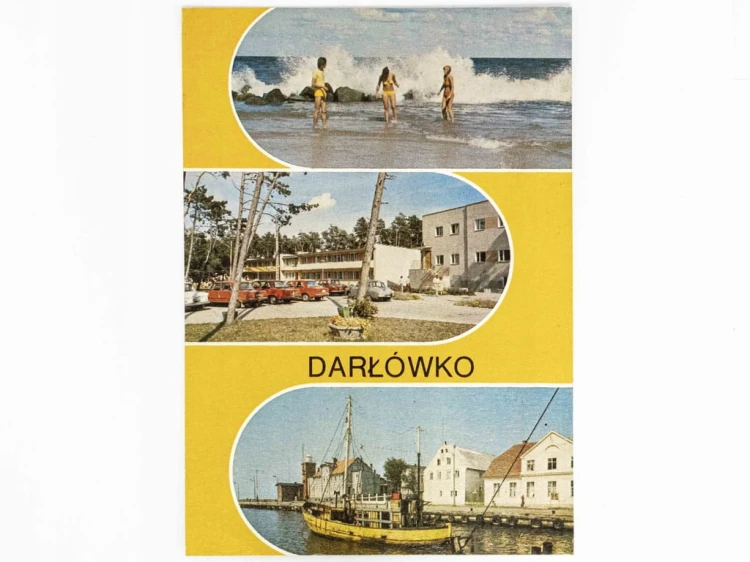 DARŁÓWKO - BAŁTYK, OŚRODEK WYPOCZYNKOWY BRYZA, KANAŁ PORTOWY 1980 PRL