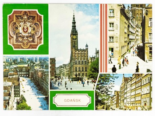 GDAŃSK - DŁUGI TARG, RATUSZ MIEJSKI, UL. KALETNICZA, UL. ŚW. DUCHA 1978 PRL