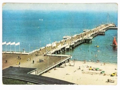 SOPOT - MOLO Z PLAŻĄ 1975 PRL