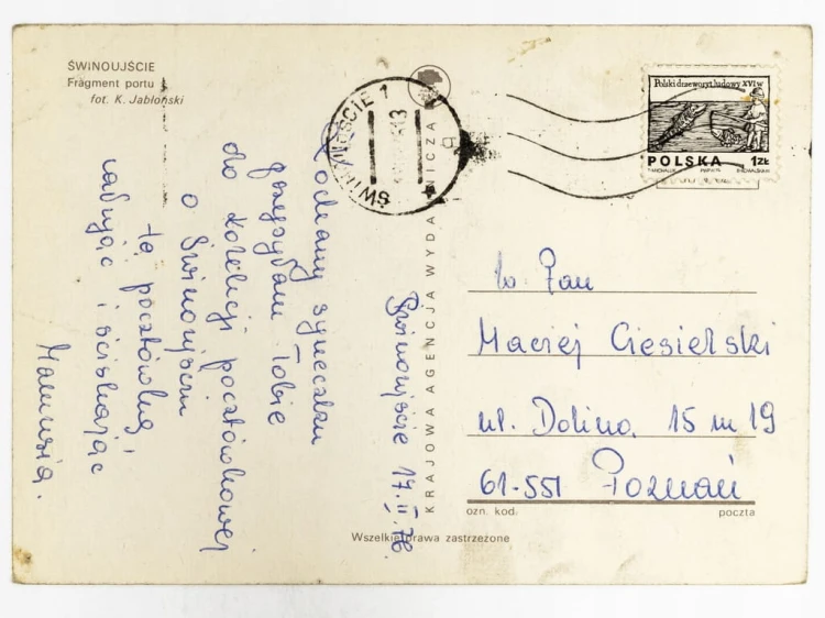 ŚWINOUJŚCIE - FRAGMENT PORTU 1976 PRL