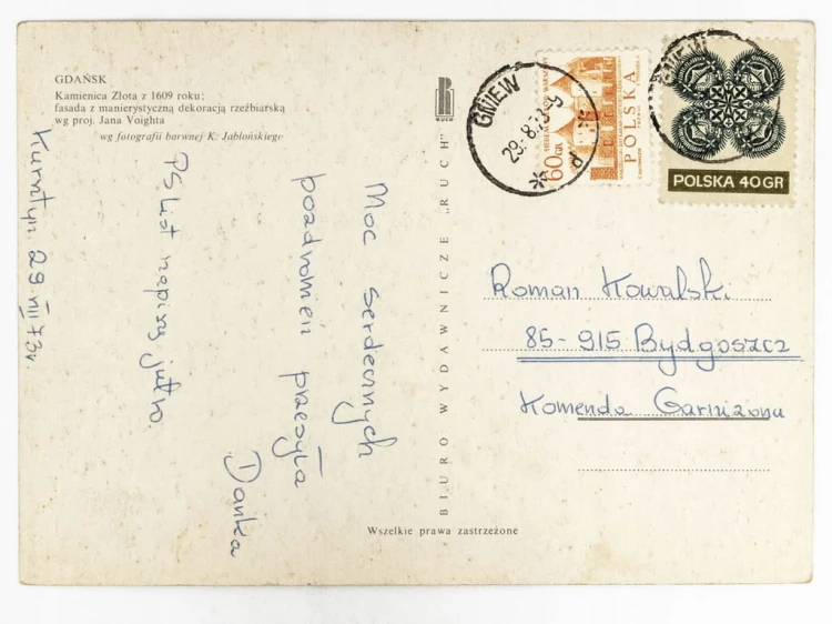 GDAŃSK - ZABYTKOWA KAMIENICA ZŁOTA Z XVII W. 1973 PRL