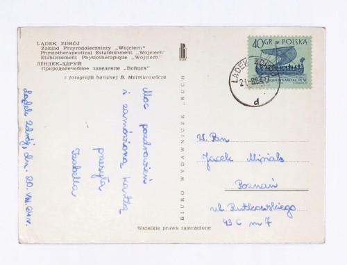 LĄDEK-ZDRÓJ - ZAKŁAD PRZYRODOLECZNICZY WOJCIECH 1964