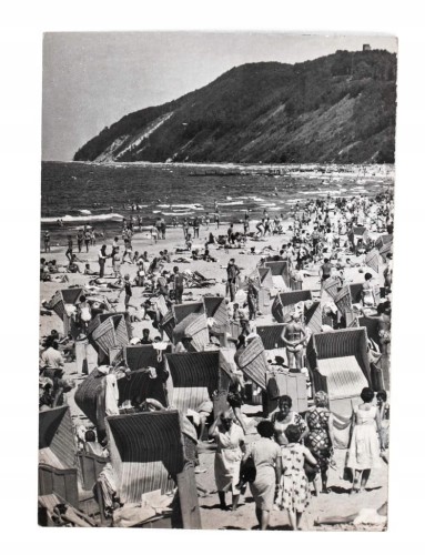 MIĘDZYZDROJE - PLAŻA, KOSZE PLAŻOWE, MORZE 1965