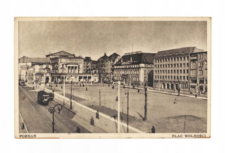 POZNAŃ - PLAC WOLNOŚCI, TRAMWAJ 1950