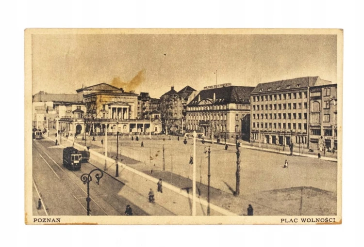 POZNAŃ - PLAC WOLNOŚCI, TRAMWAJ 1950