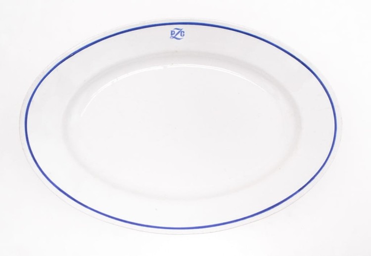 STARY PORCELANOWY PÓŁMISEK KAROLINA - POZNAŃSKIE ZAKŁADY GASTRONOMICZNE PRL