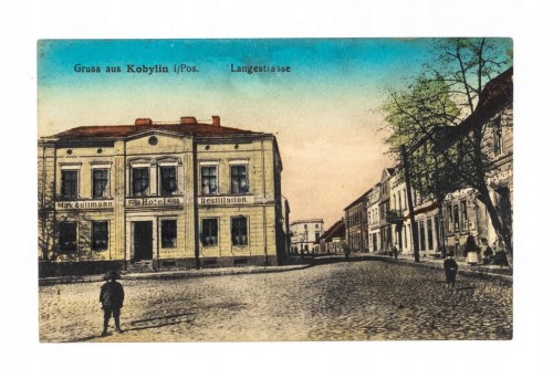 KOBYLIN - ULICA DŁUGA, HOTEL MAXA GUTTMANNA pocz. XX wieku