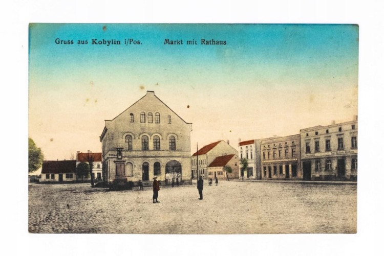 KOBYLIN - RYNEK I RATUSZ pocz. XX wieku