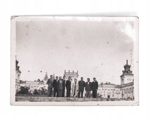 STARA FOTOGRAFIA - WYCIECZKA, PAŁAC W WILANOWIE, WARSZAWA l. 40/50