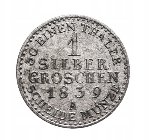 Niemcy, Prusy. Fryderyk Wilhelm III (1797–1840). 1 grosz 1839 A, Berlin