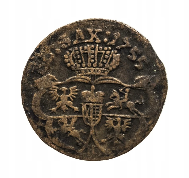 Polska, August III Sas, grosz 1755 rok.