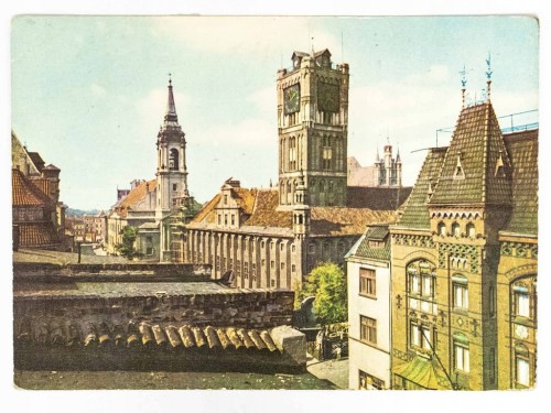 TORUŃ - PANORAMA MIASTA Z RATUSZEM I KOŚCIOŁEM DUCHA ŚWIĘTEGO 1990 III RP
