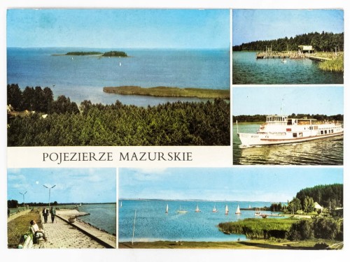 POJEZIERZE MAZURSKIE - J. ŚNIARDWY, J. BEŁDANY, MOLO W GIŻYCKU 1974 PRL