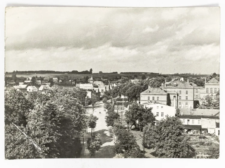 TUCHOLA - PANORAMA MIASTA 1970 PRL