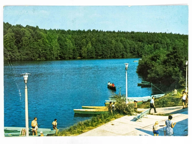 TLEŃ - PRZYSTAŃ ŻEGLARSKA NAD RZEKĄ WDĄ 1974 PRL