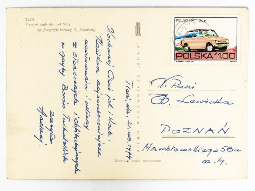 TLEŃ - PRZYSTAŃ ŻEGLARSKA NAD RZEKĄ WDĄ 1974 PRL