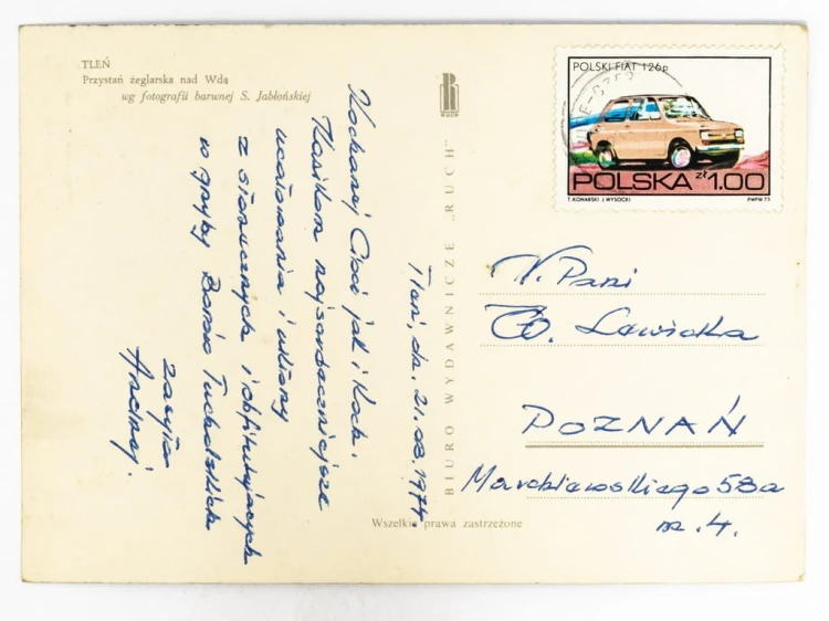 TLEŃ - PRZYSTAŃ ŻEGLARSKA NAD RZEKĄ WDĄ 1974 PRL