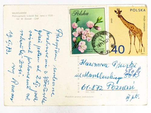 WŁOCŁAWEK - PÓŹNOGOTYCKI KOŚCIÓŁ ŚW. JANA CHRZCICIELA 1973 PRL