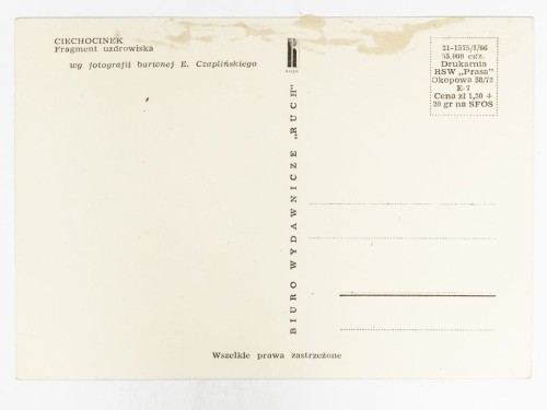 CIECHOCINEK - UZDROWISKO Z RESTAURACJĄ ZDROJOWA W TLE LATA 60. / 70. PRL