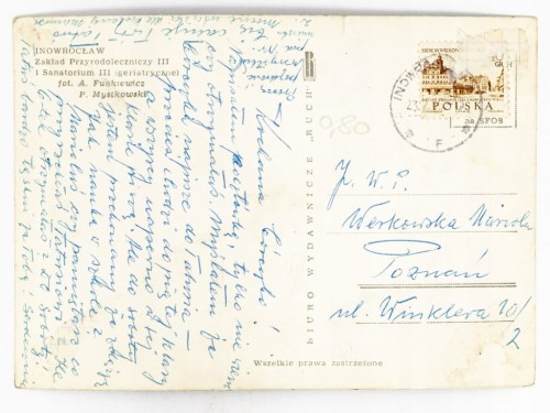 INOWROCŁAW - ZAKŁAD PRZYRODOLECZNICZY I SANATORIUM GERIATRYCZNE 1968 PRL