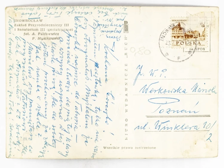 INOWROCŁAW - ZAKŁAD PRZYRODOLECZNICZY I SANATORIUM GERIATRYCZNE 1968 PRL