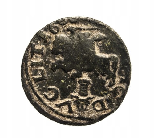 Polska, Jan II Kazimierz Waza , szeląg miedziany 1663 G.F.H., Oliwa