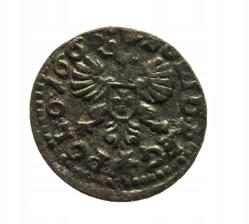 Polska, Jan II Kazimierz Waza , szeląg miedziany 1665 T.L.B., Ujazdów