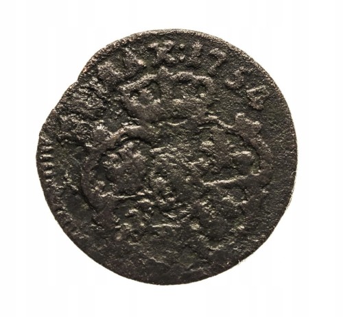 Polska, August III Sas, szeląg 1754