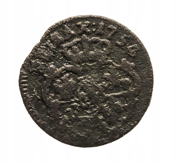 Polska, August III Sas, szeląg 1754
