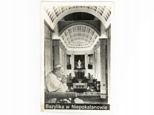NIEPOKALANÓW - WNĘTRZE BAZYLIKI, JAN PAWEŁ II LATA 80. PRL