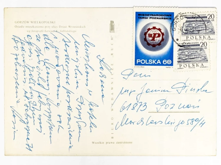 GORZÓW WIELKOPOLSKI - OSIEDLE PRZY UL. DZIECI WRZESIŃSKICH LATA 70. PRL