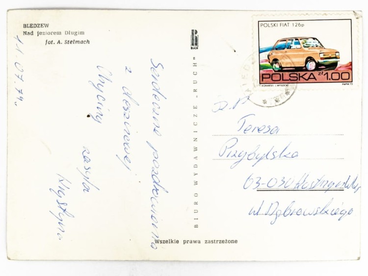 BLEDZEW - JEZIORO DŁUGIE 1974 PRL