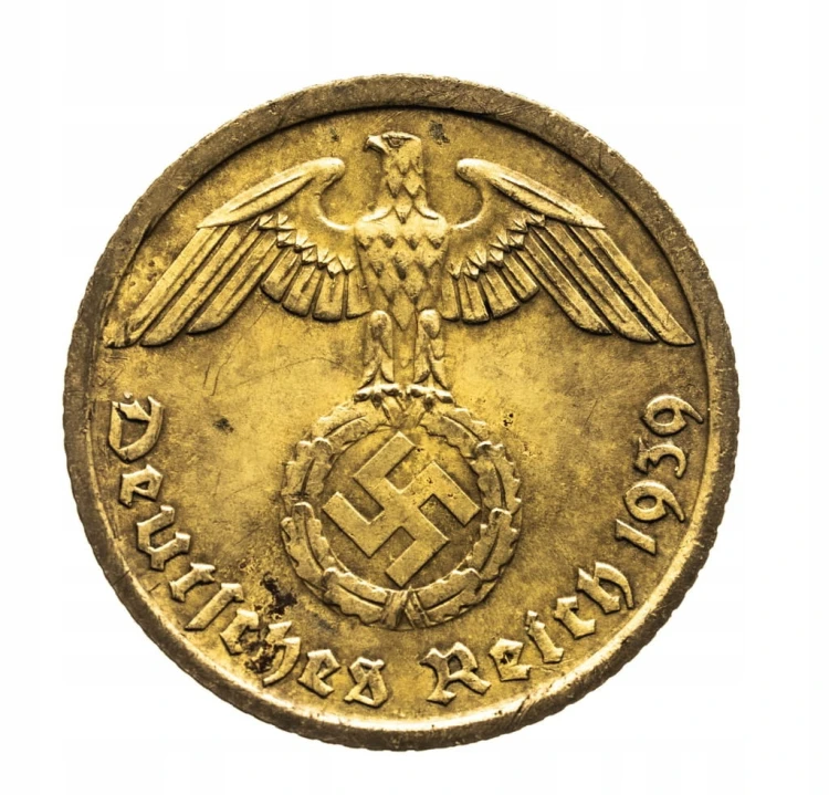 Niemcy, III Rzesza, 10 Reichspfennig 1939 D, Monachium